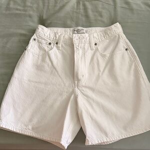 Abercrombie & Fitch White Jean Shorts
